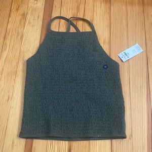 Olive green tank top